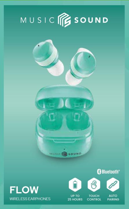 Actual product image Cellularline Music Sound Flow Wireless In-ear Headset Music and Bluetooth Calls Green (No noise cancelling, 25 h, Wireless)