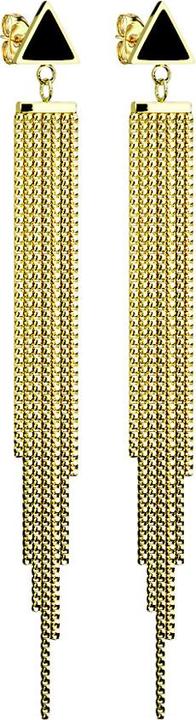 Image du produit Star Piercing Boucles d'oreilles plaquées or Pendentif Chaîne bouclier (sans laiton, Acier chirurgical 316L)