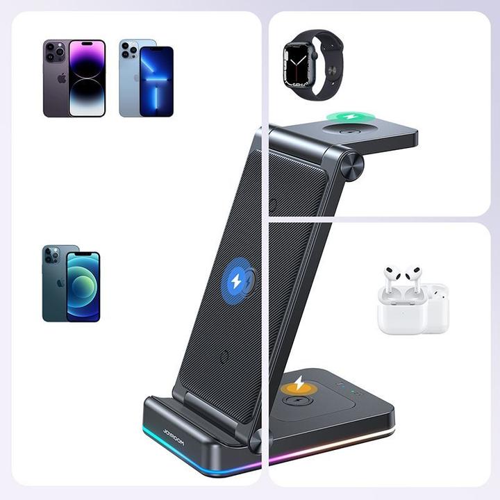 Actual product image Joyroom 3in1 Wireless Charging Station JR-WQN01 (15 W)