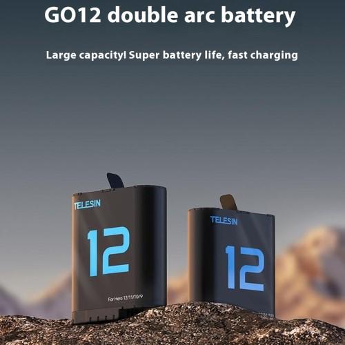 Image du produit Telesin batterie(double arc) pour GoPro Hero12/11/ 10/9 (GoPro Hero 12, GoPro Hero 9, GoPro Hero 10, GoPro Hero 11)