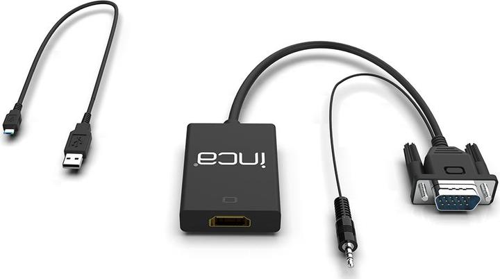 Produktbild Inca Adapter IVTH-02 VGA + USB-A + Audio > HDMI, 0.2m retail (0.20 m, VGA, HDMI)