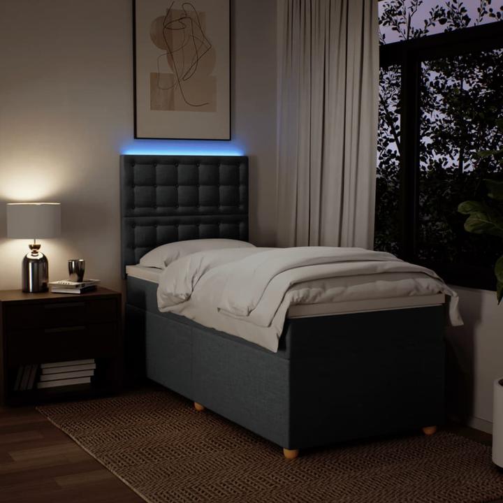 Immagine prodotto VidaXL Bo x letto a molle con materasso 90 x 190 cm in tessuto (90 x 190 cm, 90 x 190 cm)