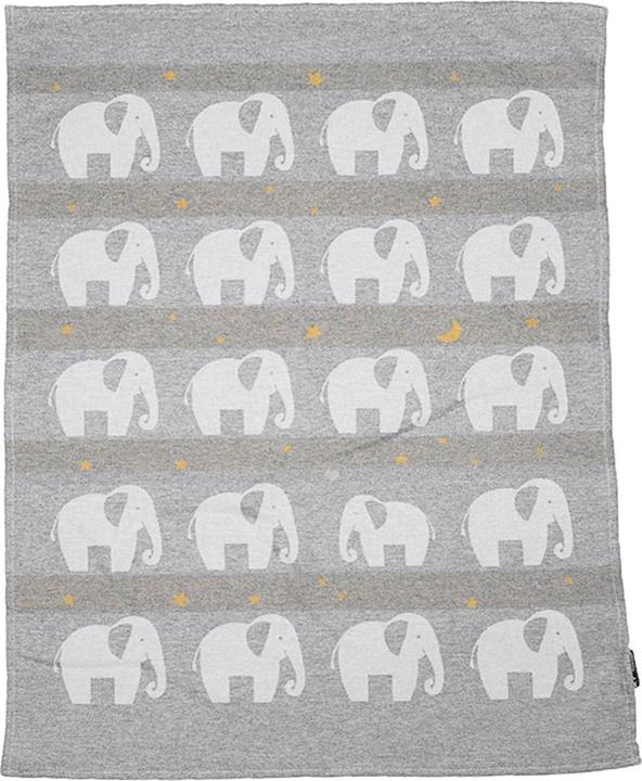 David Fussenegger Babydecke Lima Elefant grau (90 x 1 cm)