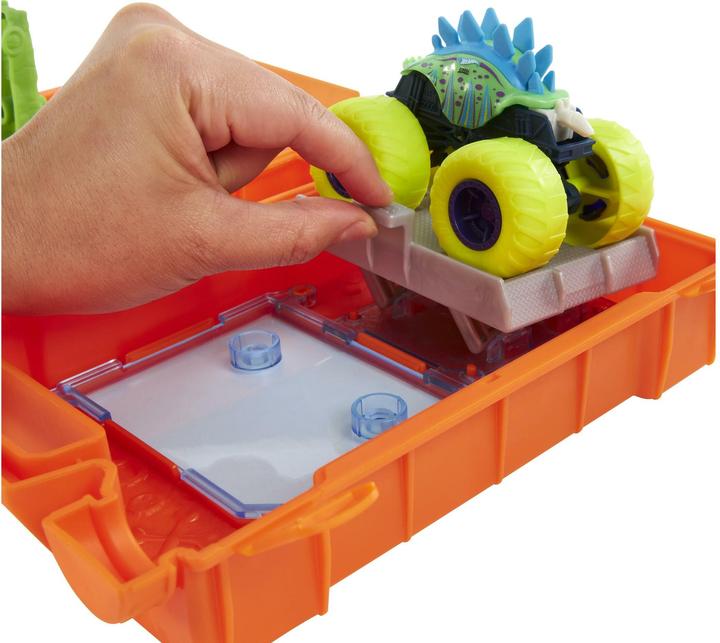 Actual product image Hot Wheels Monster Trucks Stunt N' Go Fossil Fuel Playset (EC)