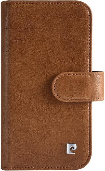Produktbild Pierre Cardin Case iPhone 13 Mini - Echt Leder Book Case braun & 6 Kartenfächer (Apple iPhone 13 mini)