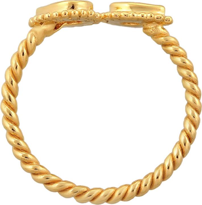 Produktbild Elli Ring Zirkonia Tropfen Vintage Look 925 Silber vergoldet (54, 925 Silber)