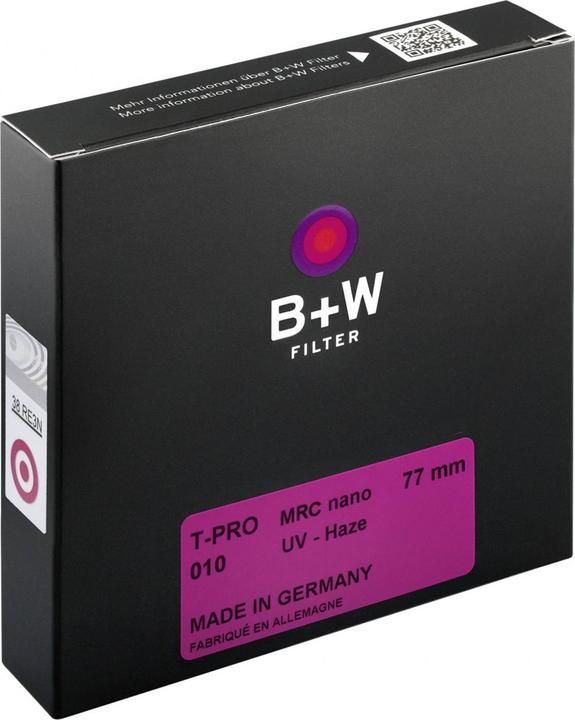 Image du produit B+W T-Pro 010 UV-haze MRC nano 77mm (77 mm, Filtre UV, Filtre de protection)