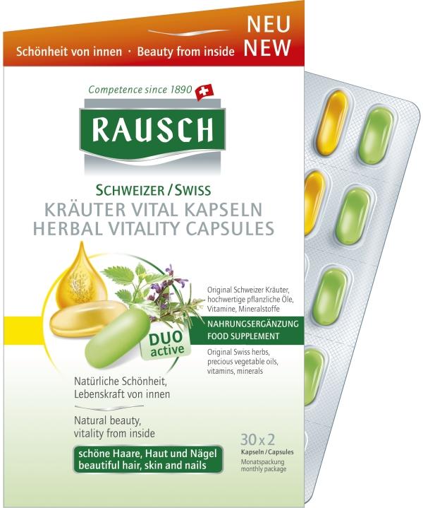 Actual product image Rausch Swiss herbal vitality capsules (60 Piece, Capsules, 90 g)