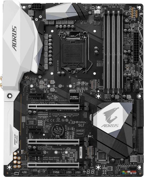Image du produit Gigabyte AORUS Z270X-Gaming 5 (LGA 1151, Intel Z270, ATX)