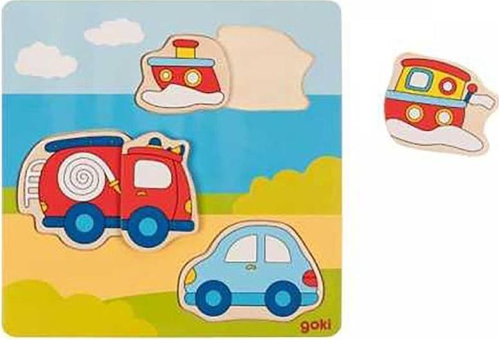 Immagine prodotto Goki Veicoli con effetto puzzle 3D a intarsio (5 pezzi)