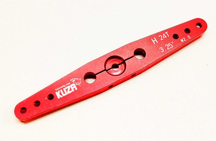 Immagine prodotto Kuza braccio del servo a 2 bracci hitec 24t 84/72/60mm 3,25" m2,5 alluminio heavy duty v2