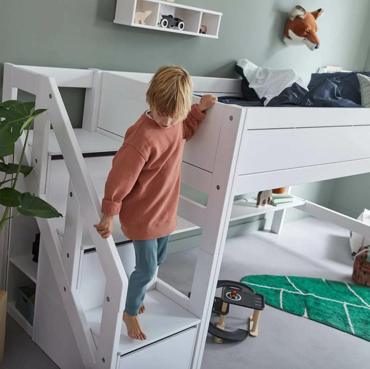Image du produit Lifetime Kidsrooms Lit de mi-hauteur avec escalier 90x200cm (90 x 200 cm)