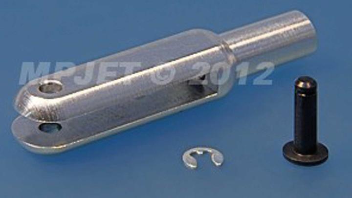Actual product image MP Jet MP-JET aluminium clevis, l=30 mm, slot width 2 mm, bolt Ø 2.5, M3 (6 pieces)