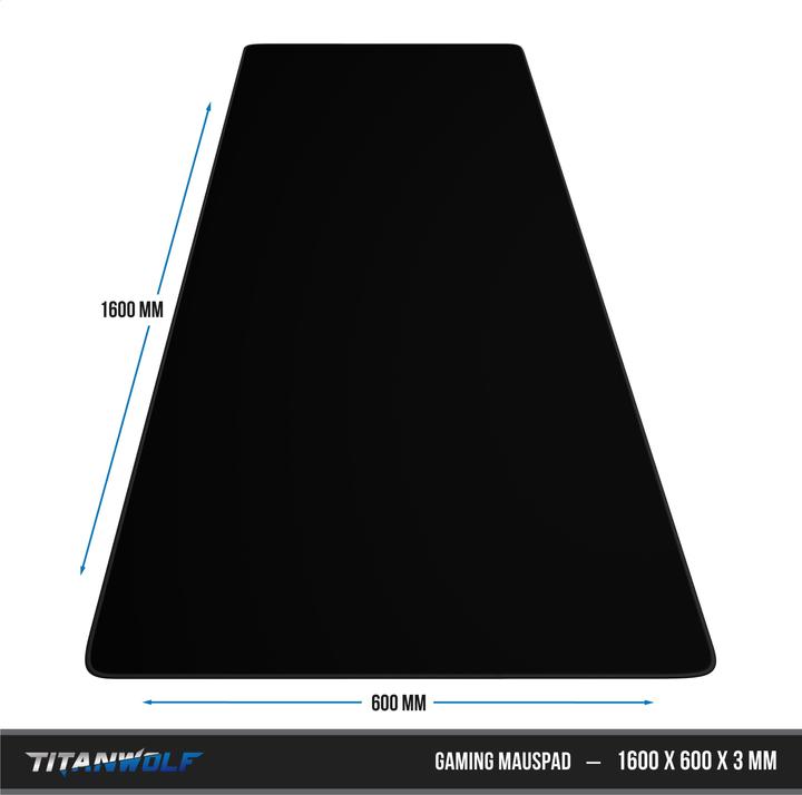 Immagine prodotto Titanwolf Tappetino per mouse da gioco, tappetino per mouse da gioco XXXL speed, tappetino per mouse con (XXL)