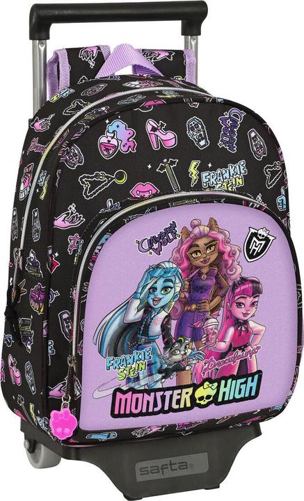 Image du produit Monster High Sac à dos scolaire à roulettes Creep Noir 28 x 34 x 10 cm