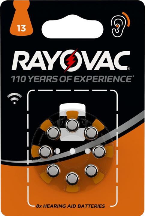 Actual product image Rayovac hearing aid battery 13 (8 pcs., PR48, 310 mAh)
