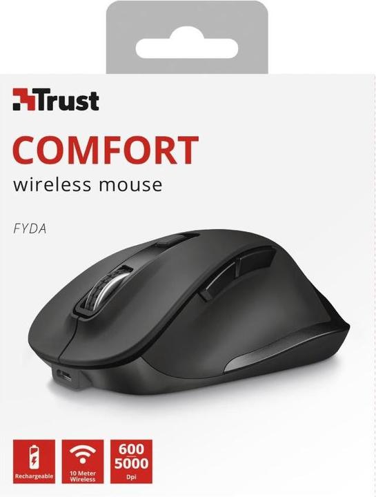 Actual product image Trust Fyda Mouse right RF Wireless Optical 2400 DPI (Wireless)