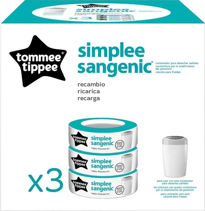 Immagine prodotto Sangenic Cassette di ricarica semplici (3 pz) (3 x)