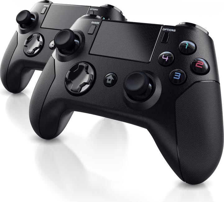 Immagine prodotto CSL 2x controller PlayStation 4, gamepad Bluetooth per PS4, doppia vibrazione, touchpad, 3,5 mm (PS4, PC)