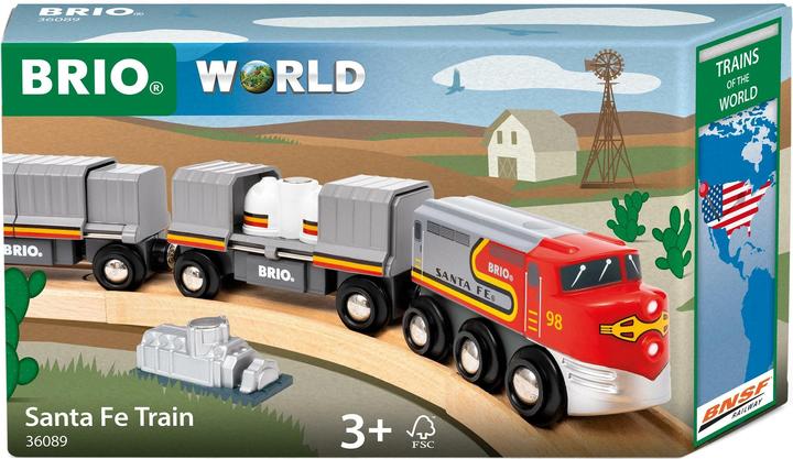 Productafbeelding Ravensburger BRIO World - 36089 Treinen van de Wereld Santa Fe trein | Speelgoedtrein voor kinderen vanaf 3 jaar