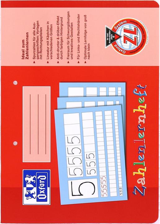Produktbild Oxford Zahlenlernheft, A4 quer (A4, Harter Einband)