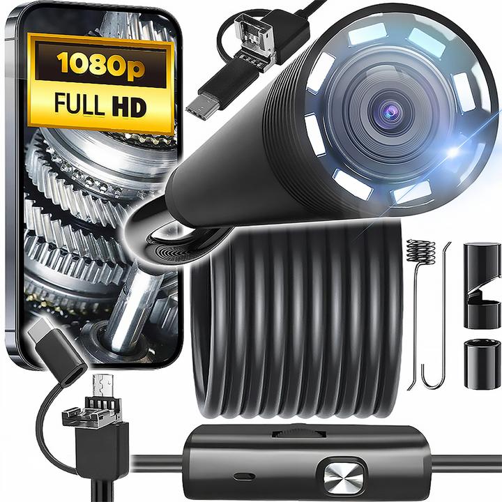 Immagine prodotto Lasmex TELECAMERA ENDOSCOPICA 2m OBIETTIVO 8/7/5,5mm USB/C/MICRO LTC