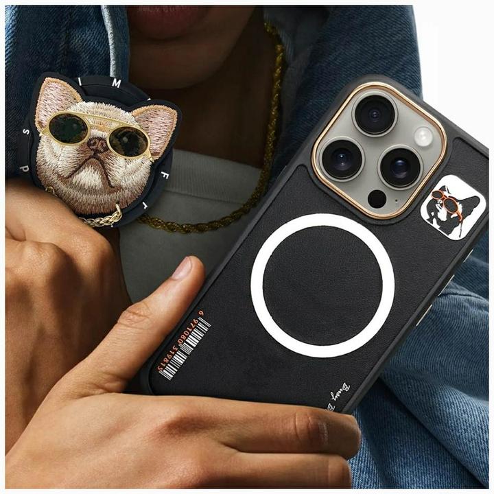 Produktbild Uniq Nimmy Glasses Cool Dog MagSafe case for iPhone 16 Pro Max black (Apple iPhone 16 Pro Max)
