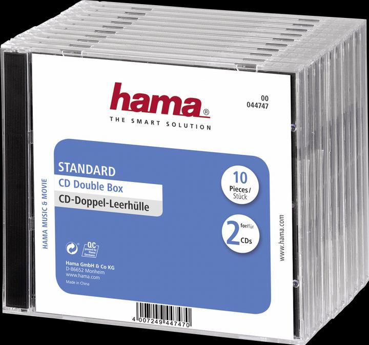 Actual product image Hama CD Double Box 10 Jewel Case