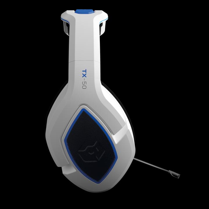 Actual product image Gioteck Headset TX-50, stereo, white/blue,3.5mm jack,1.4m (Cable)