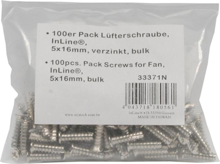 Produktbild InLine 100er Pack Lüfterschraube