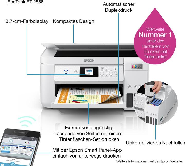Actual product image Epson EcoTank ET-2856 (Ink tank, Colour)