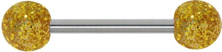 Actual product image Bijouteria Tongue piercing (Surgical steel 316L, Plexiglass)