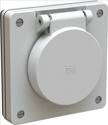 Image du produit Feller Prise T15 UP mouillée IP55/21 gris