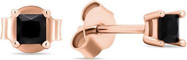 Brilio Silver - Modern bronze stud earrings with zircons EA617RBC