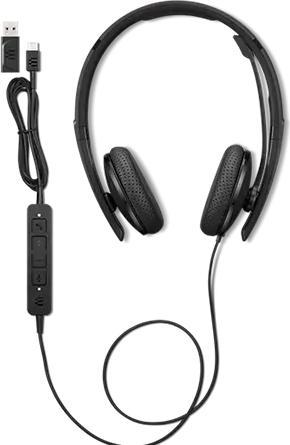 Actual product image Lenovo Wired Voip Headset Uc (Cable, USB-C)