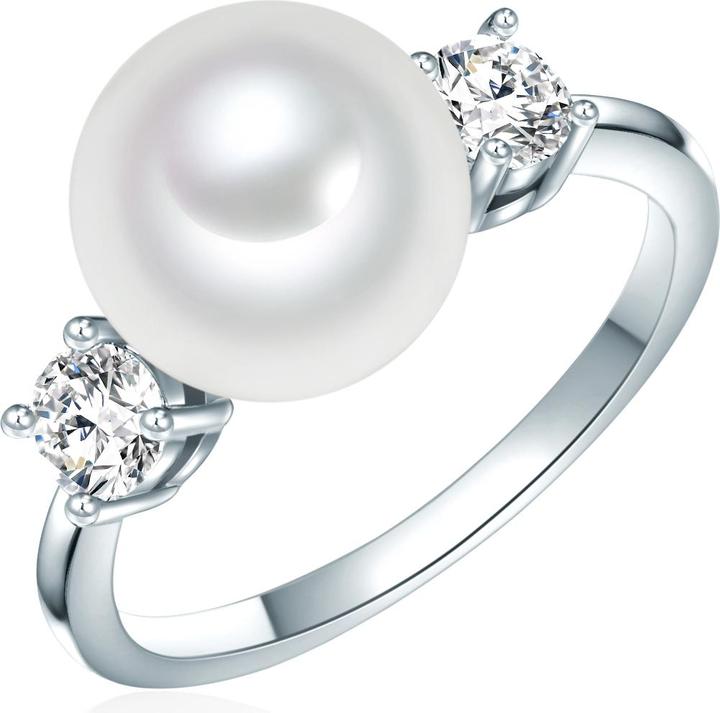 Rafaela Donata Damen Sterling Silber Zirkonia Muschelkernperle silber - 30382