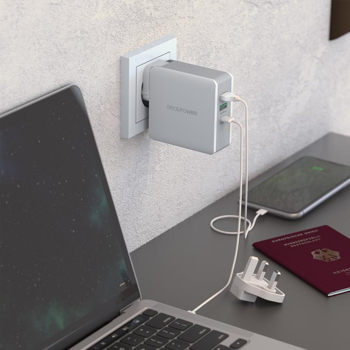 Produktbild RealPower DeskCharge-65 Travel (65 W)