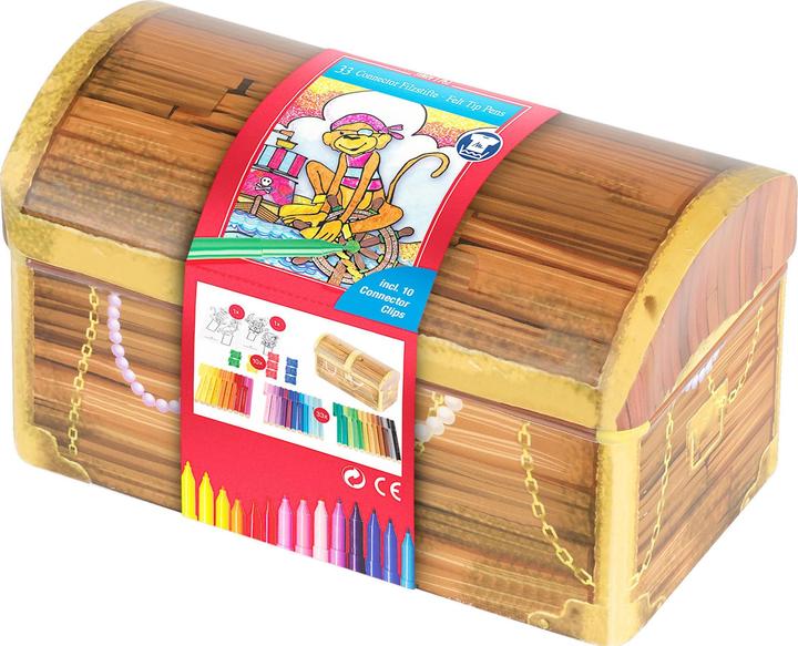 Actual product image Faber-Castell Felt tip pens Connector treasure chest (Multicoloured, 33 x)