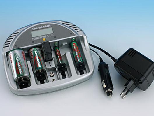 Produktbild Ansmann Powerline 5 LCD, Ladegerät mit LCD Display (1 Stk., AAA, C, AA, D, Ladegerät ohne Akku)