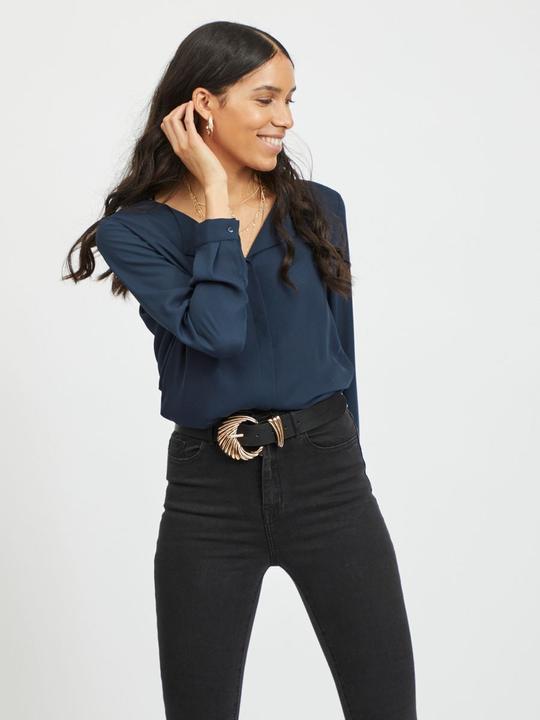 Actual product image Vila High Low Split Collar Shirt (XXL)