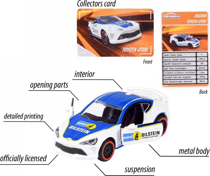 Produktbild Majorette Racing Toyota GT86 Bilstein