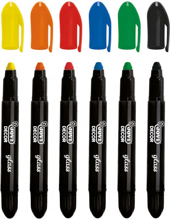 Image du produit Jovi Crayons de cire Jovidecor glass VE=6 pièces assorties (6 couleurs, 6 x)