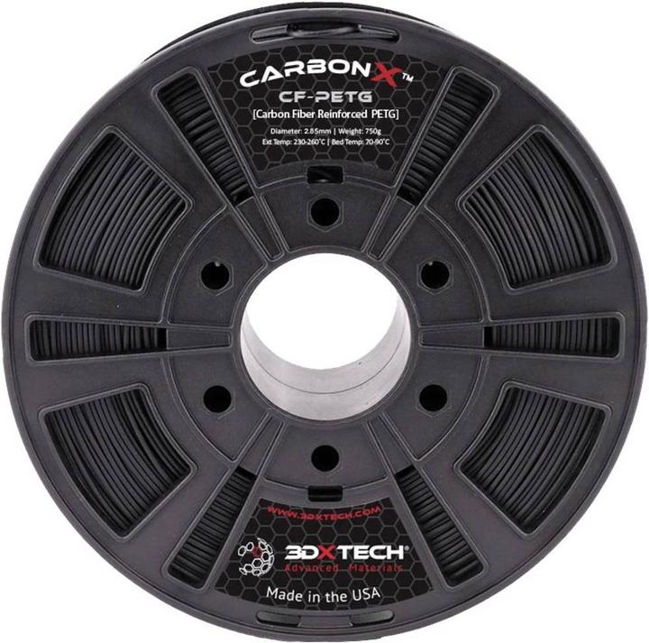 Immagine prodotto 3D Xtech Filamento 3DXTech CarbonX PETG+CF (PETG, 2.85 mm, 750 g, Nero)