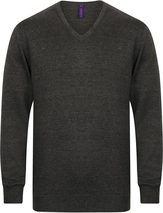 Produktbild Henbury Feinstrickpullover Sweatshirt Mit Vausschnitt (XL)