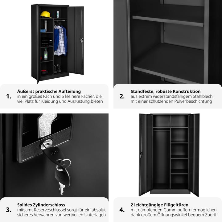 Actual product image tectake Filing cabinet (180 x 80 x 40 cm)
