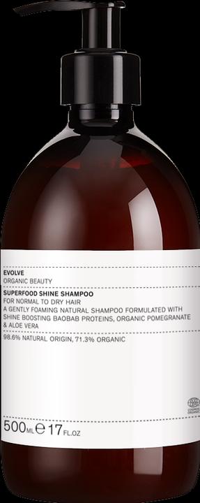 Actual product image Evolve Organic Beauty Hair care Superfood Shine Shampoo 500 ml (500 ml, Liquid shampoo)