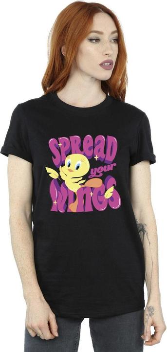 Actual product image Looney Tunes Womens/Ladies Tweeday Spread Your Wings Cotton Boyfriend T-Shirt (M)