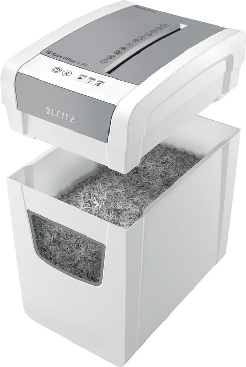 Actual product image Leitz Shredder IQ Slim Office P4/12 sheets/DC motor/white? (Particle cut)