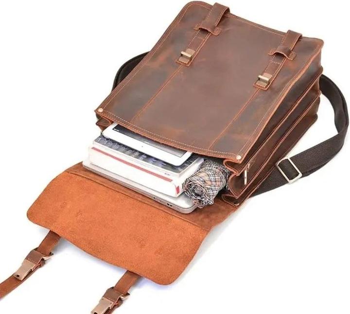 Produktbild Only-Bags.Store Vintage Lederrucksack, Lederrucksack