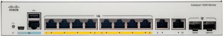 Productafbeelding Cisco Catalyst C1000-8T-E-2G-L Netwerkschakelaar Beheerd L2 Gigabit Ethernet (10/100/1000) (8 Havens)